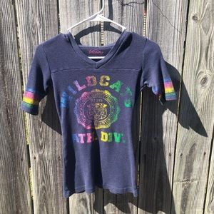 Vanity Blue Rainbow Wildcat Athletic Division Hooded Top